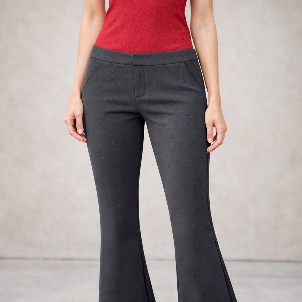 Express Extreme Stretch Skinny Flare Pants – Dark Charcoal Gray – Size 0
